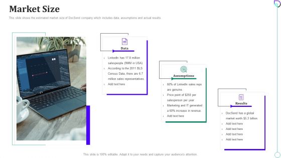 Docsend Capital Fundraising Market Size Ppt Portfolio Icons PDF