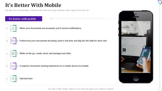 Docsend Capital Raising Pitch Deck Its Better With Mobile Portrait PDF