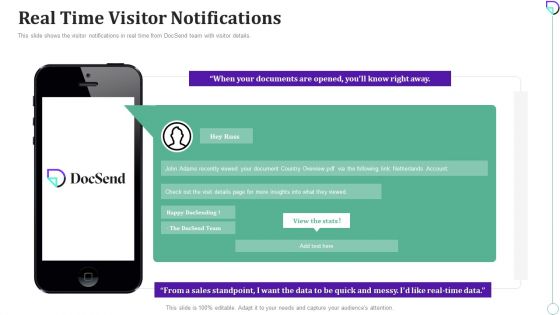 Docsend Capital Raising Pitch Deck Real Time Visitor Notifications Download PDF