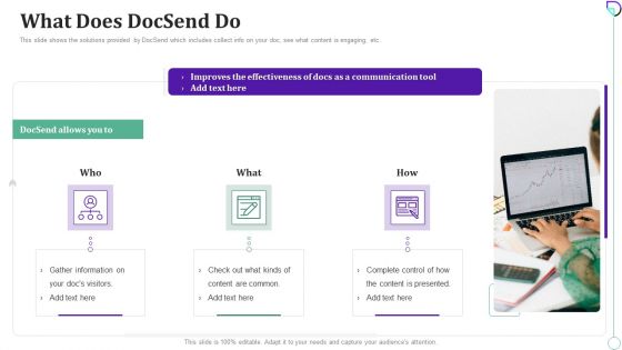 Docsend Capital Raising Pitch Deck What Does Docsend Do Formats PDF
