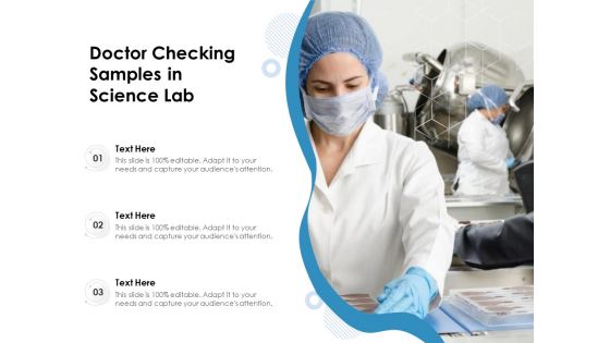 Doctor Checking Samples In Science Lab Ppt PowerPoint Presentation Ideas Layout Ideas PDF