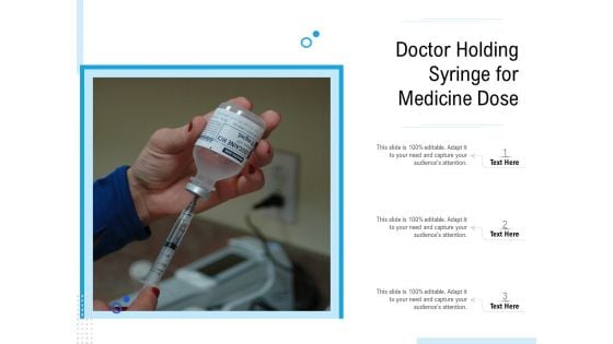 Doctor Holding Syringe For Medicine Dose Ppt PowerPoint Presentation Inspiration Outline PDF