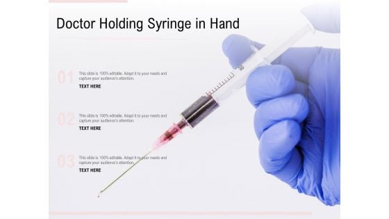 Doctor Holding Syringe In Hand Ppt PowerPoint Presentation Outline Visual Aids PDF