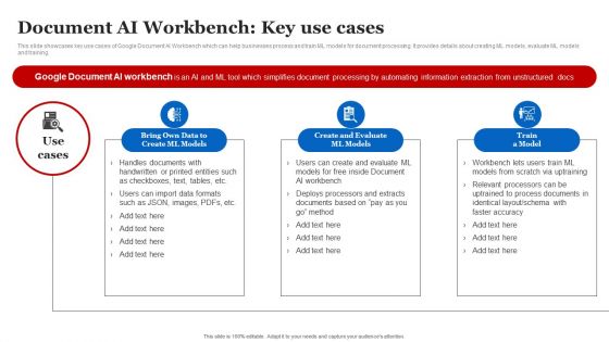 Document AI Workbench Key Use Cases Icons PDF