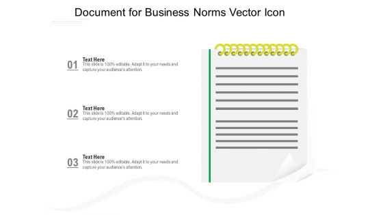 Document For Business Norms Vector Icon Ppt PowerPoint Presentation Gallery File Formats PDF