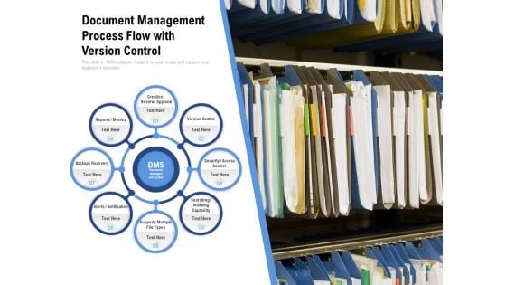 Document Management Process Flow With Version Control Ppt PowerPoint Presentation File Master Slide PDF