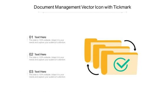 Document Management Vector Icon With Tickmark Ppt PowerPoint Presentation Icon Portrait PDF