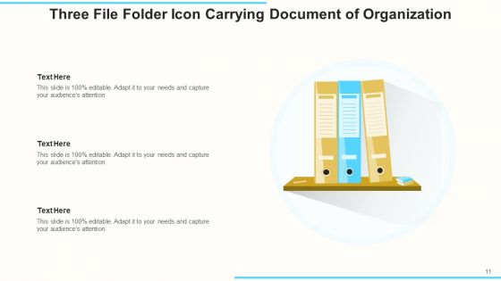 Document Portfolio Icon Organization Ppt PowerPoint Presentation Complete Deck With Slides