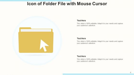 Document Portfolio Icon Organization Ppt PowerPoint Presentation Complete Deck With Slides