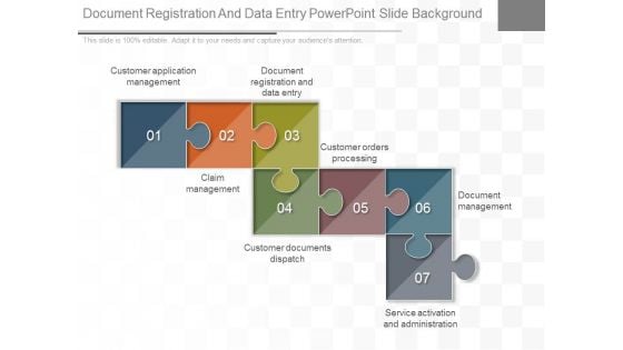 Document Registration And Data Entry Powerpoint Slide Background