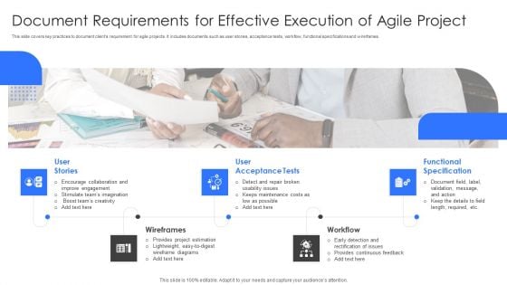 Document Requirements For Effective Execution Of Agile Project Ppt Visual Aids Gallery PDF