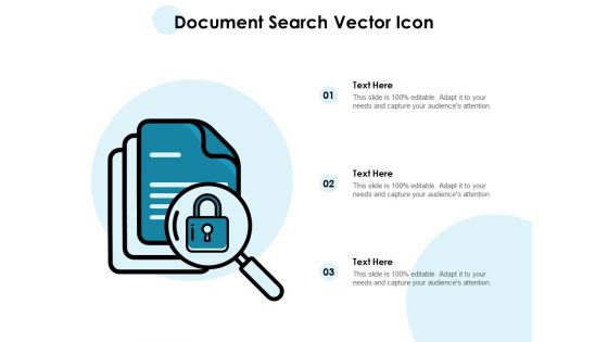 Document Search Vector Icon Ppt PowerPoint Presentation Pictures Example Topics