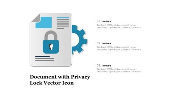 Document With Privacy Lock Vector Icon Ppt PowerPoint Presentation File Diagrams PDF