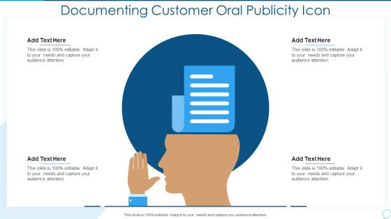 Documenting Customer Oral Publicity Icon Microsoft PDF