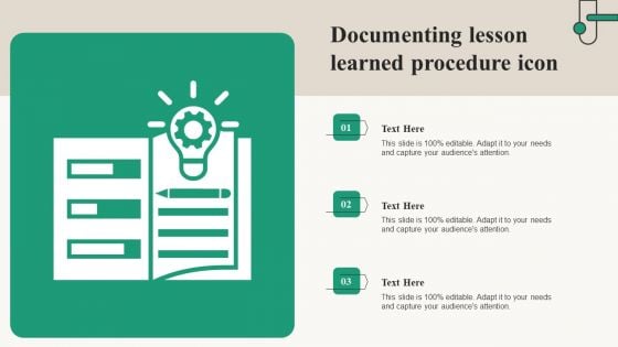Documenting Lesson Learned Procedure Icon Structure PDF