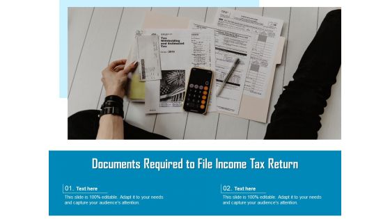 Documents Required To File Income Tax Return Ppt PowerPoint Presentation Inspiration Slide Download PDF