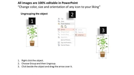 Dollar Money Tree For Growth Powerpoint Templates