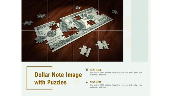 Dollar Note Image With Puzzles Ppt PowerPoint Presentation Pictures Deck