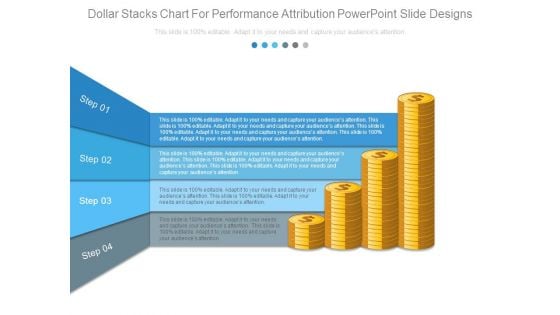 Dollar Stacks Chart For Performance Attribution Powerpoint Slide Designs