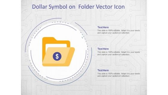 Dollar Symbol On Folder Vector Icon Ppt PowerPoint Presentation File Model