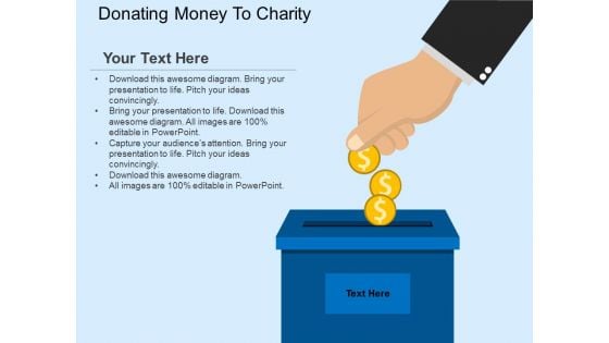 Donating Money To Charity Powerpoint Template