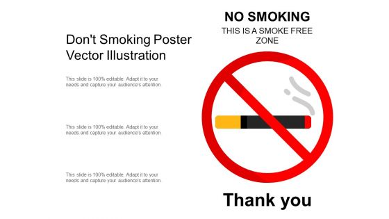 Dont Smoking Poster Vector Illustration Ppt PowerPoint Presentation Portfolio Layout PDF