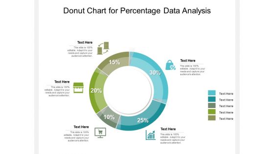 Donut Chart For Percentage Data Analysis Ppt PowerPoint Presentation Gallery Slides PDF