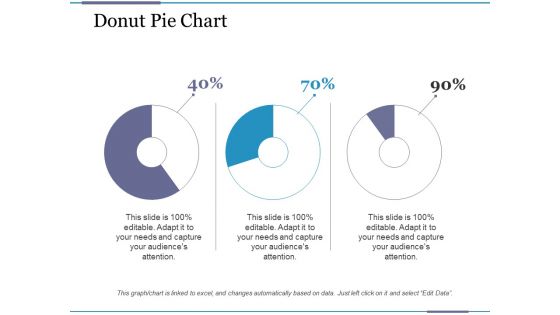 Donut Pie Chart Ppt PowerPoint Presentation Summary Example