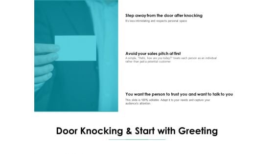 Door Knocking And Start With Greeting Ppt PowerPoint Presentation Professional Sample