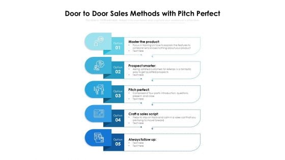 Door To Door Sales Methods With Pitch Perfect Ppt PowerPoint Presentation Infographics Elements PDF