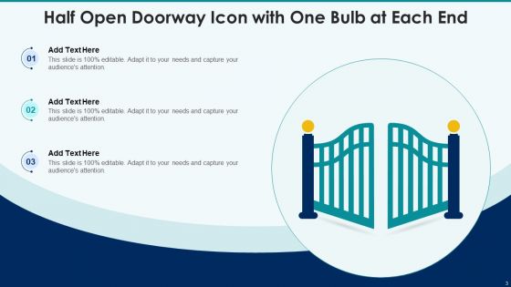 Doorway Icon Ppt PowerPoint Presentation Complete Deck With Slides