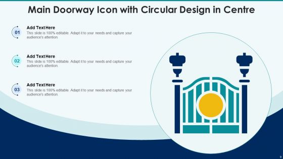 Doorway Icon Ppt PowerPoint Presentation Complete Deck With Slides