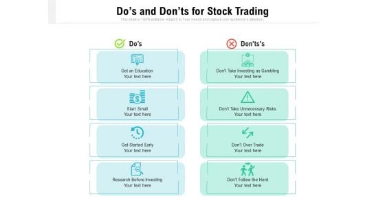 Dos And Donts For Stock Trading Ppt PowerPoint Presentation Pictures Microsoft PDF