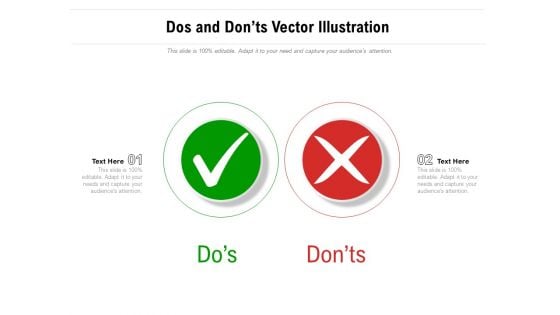 Dos And Donts Vector Illustration Ppt PowerPoint Presentation Gallery Ideas PDF