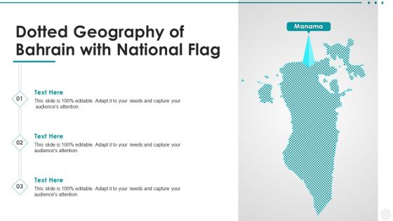 Dotted Geography Of Bahrain With National Flag Mockup PDF