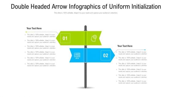 Double Headed Arrow Infographics Of Uniform Initialization Portrait PDF