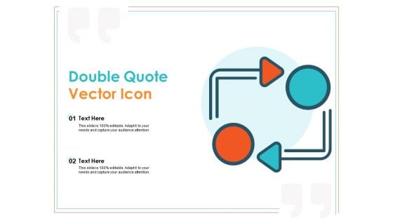 Double Quote Vector Icon Ppt PowerPoint Presentation Infographic Template Grid