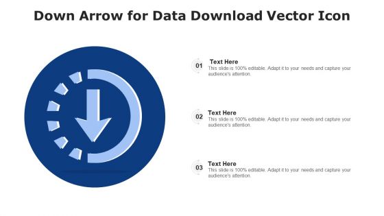 Down Arrow For Data Download Vector Icon Ppt Outline Clipart Images PDF