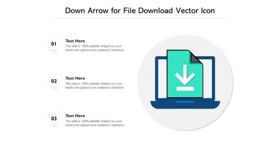 Down Arrow For File Download Vector Icon Ppt PowerPoint Presentation File Styles PDF