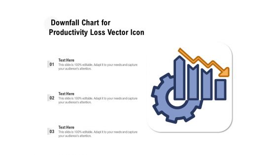 Downfall Chart For Productivity Loss Vector Icon Ppt PowerPoint Presentation File Clipart PDF