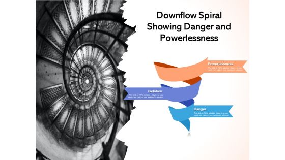 Downflow Spiral Showing Danger And Powerlessness Ppt PowerPoint Presentation Infographic Template Guide PDF