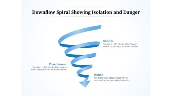 Downflow Spiral Showing Isolation And Danger Ppt PowerPoint Presentation Portfolio Styles PDF