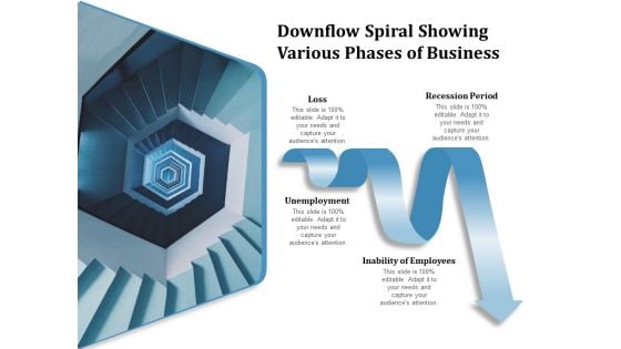 Downflow Spiral Showing Various Phases Of Business Ppt PowerPoint Presentation Outline Visual Aids PDF