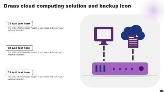 Draas Cloud Computing Solution And Backup Icon Designs PDF