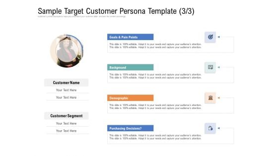 Drafting A Successful Content Plan Approach For Website Sample Target Customer Persona Template Customer Infographics PDF