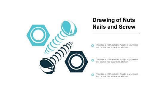 Drawing Of Nuts Nails And Screw Ppt PowerPoint Presentation Portfolio Files