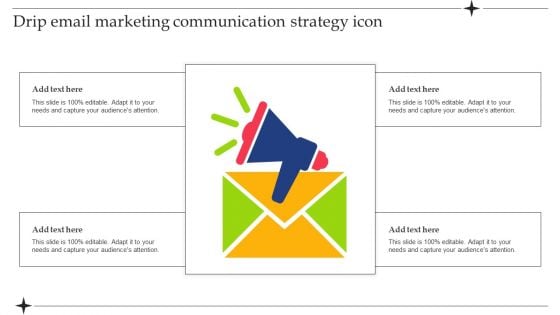 Drip Email Marketing Communication Strategy Icon Portrait PDF Drip Email Marketing Communication Strategy Icon Portrait PDF