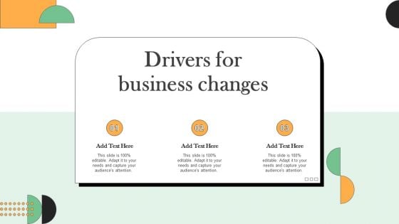 Drivers For Business Change Summary PDF