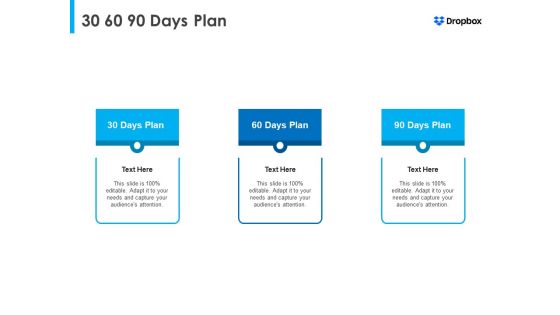 Dropbox Fundraising Elevator 30 60 90 Days Plan Guidelines PDF