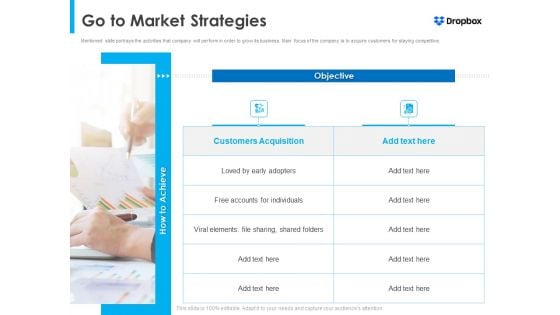 Dropbox Fundraising Elevator Go To Market Strategies Template PDF